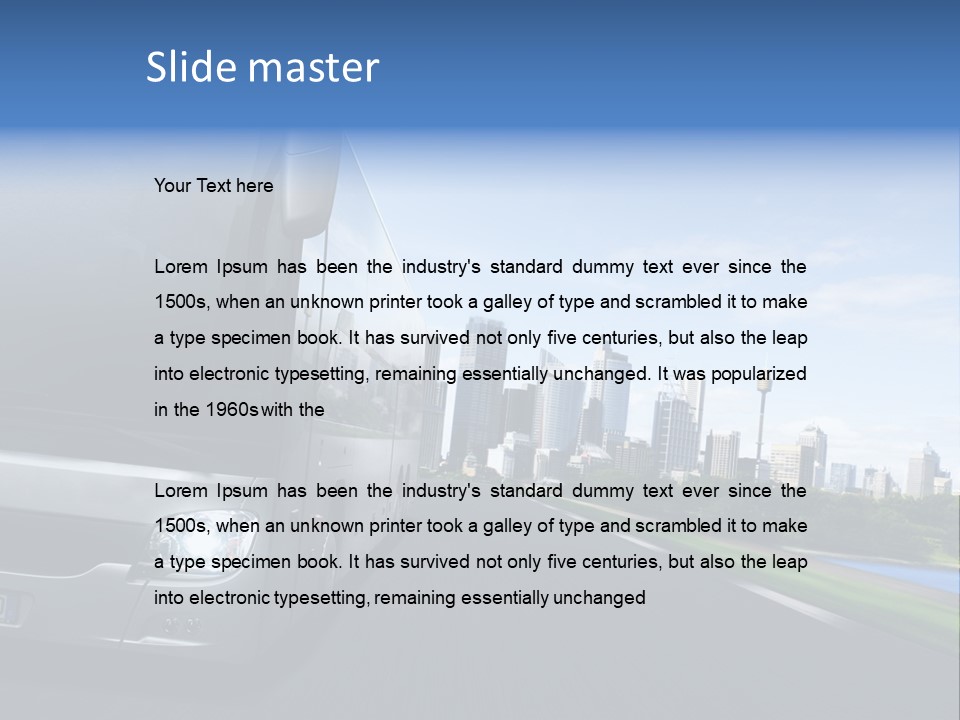 Fahrzeug Gro Stadtverkehr PowerPoint Template