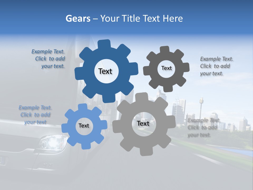 Fahrzeug Gro Stadtverkehr PowerPoint Template