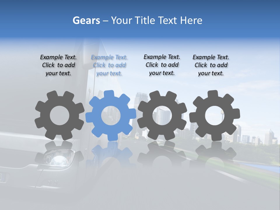 Fahrzeug Gro Stadtverkehr PowerPoint Template