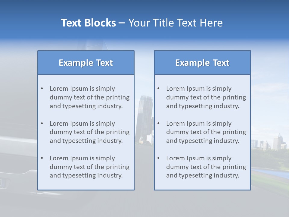 Fahrzeug Gro Stadtverkehr PowerPoint Template