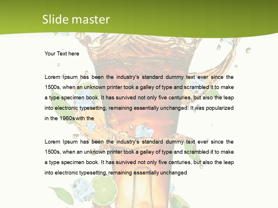 Mint Berry Drink PowerPoint Template