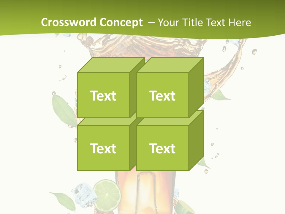 Mint Berry Drink PowerPoint Template