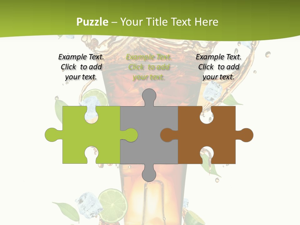 Mint Berry Drink PowerPoint Template