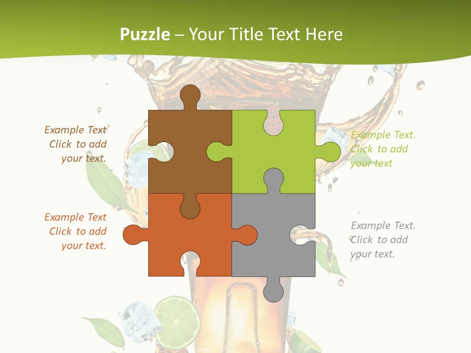 Mint Berry Drink PowerPoint Template