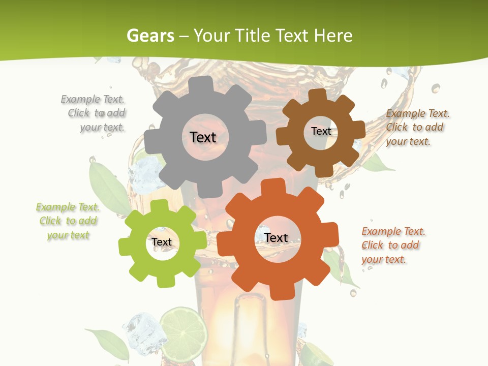 Mint Berry Drink PowerPoint Template