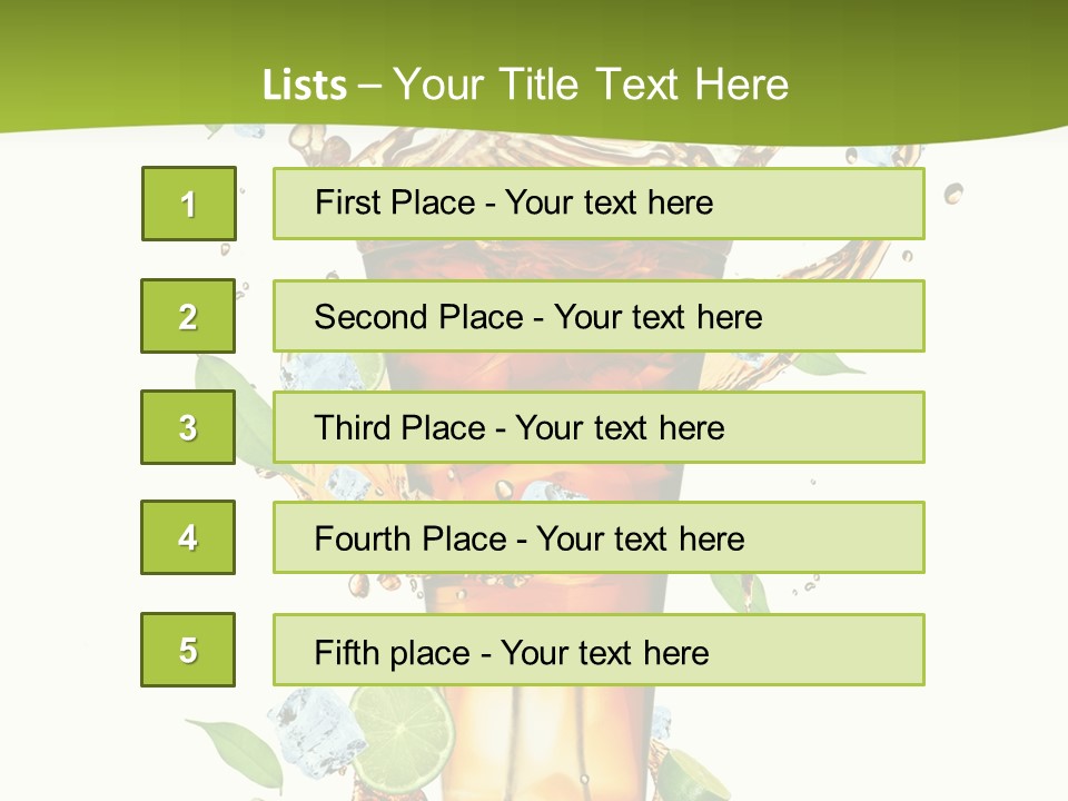 Mint Berry Drink PowerPoint Template