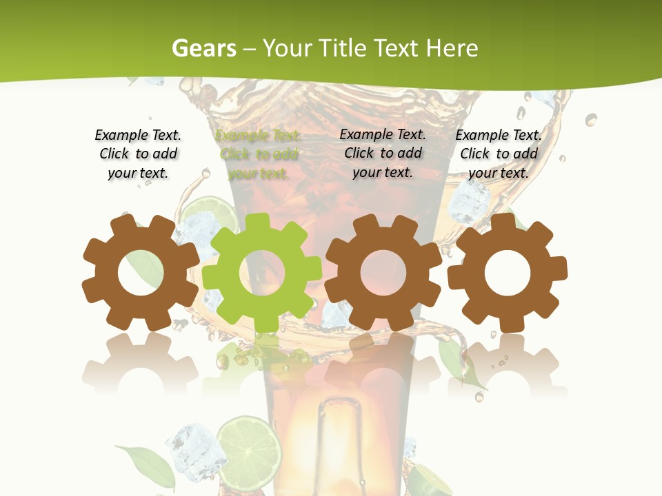 Mint Berry Drink PowerPoint Template