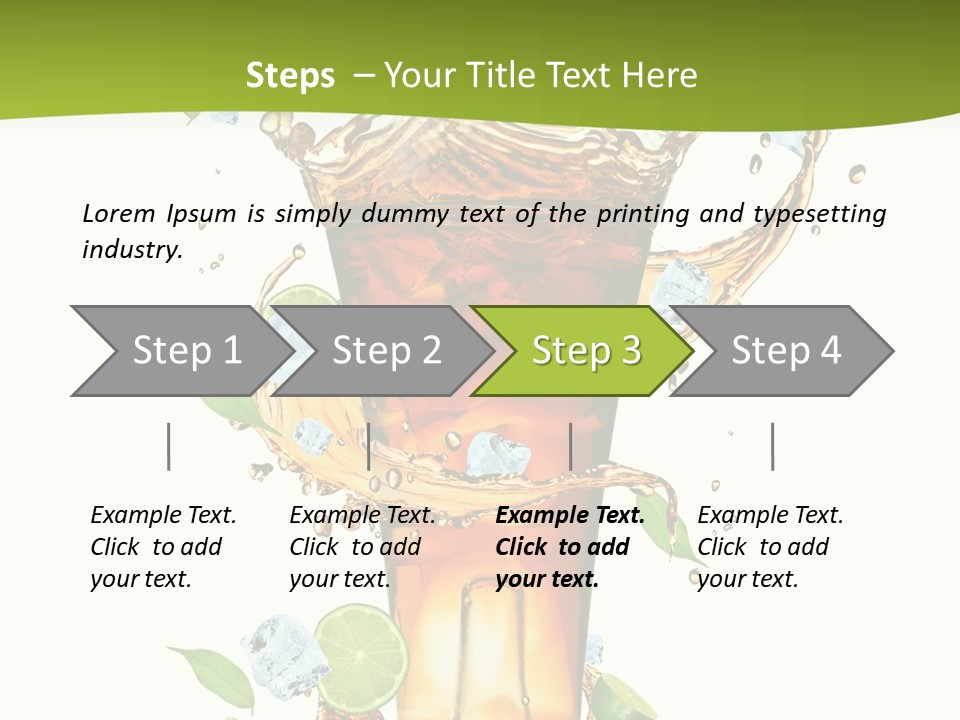 Mint Berry Drink PowerPoint Template