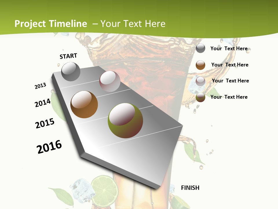 Mint Berry Drink PowerPoint Template
