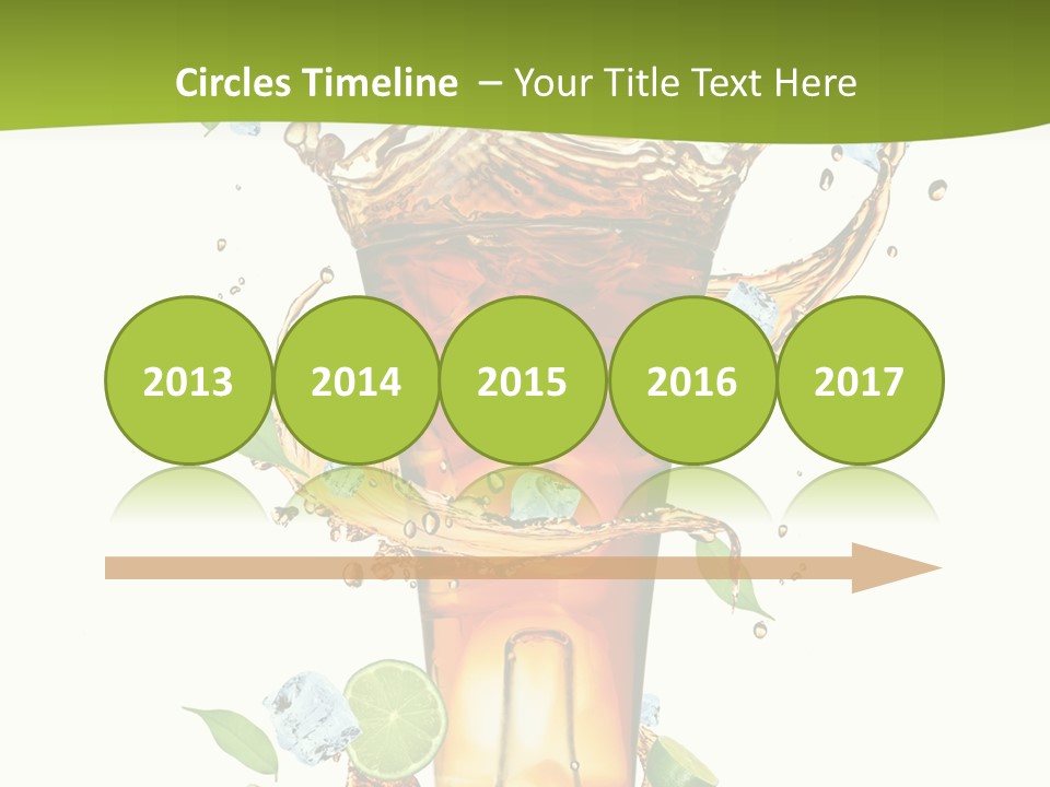 Mint Berry Drink PowerPoint Template