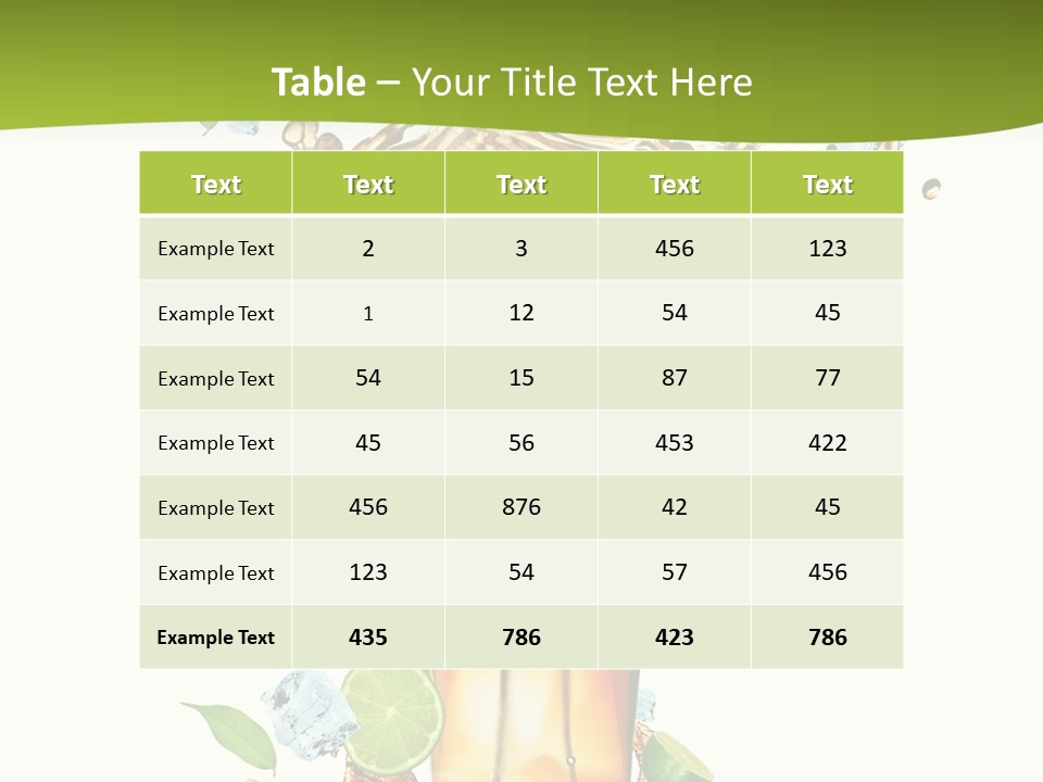 Mint Berry Drink PowerPoint Template