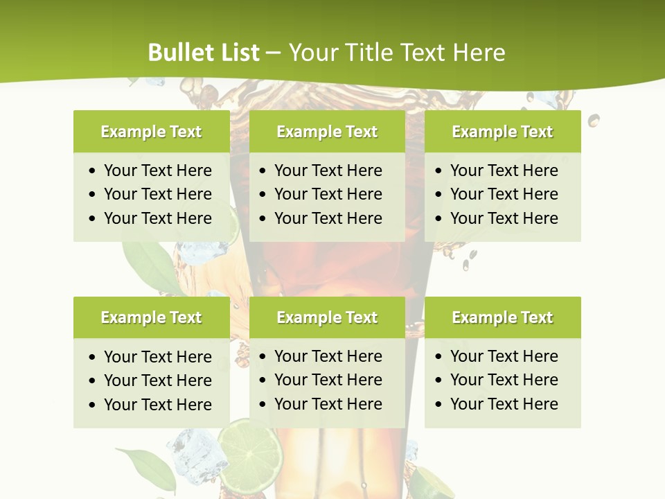 Mint Berry Drink PowerPoint Template