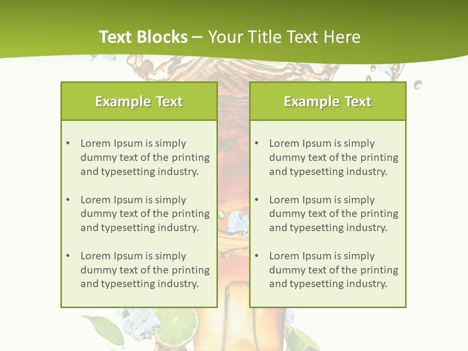 Mint Berry Drink PowerPoint Template