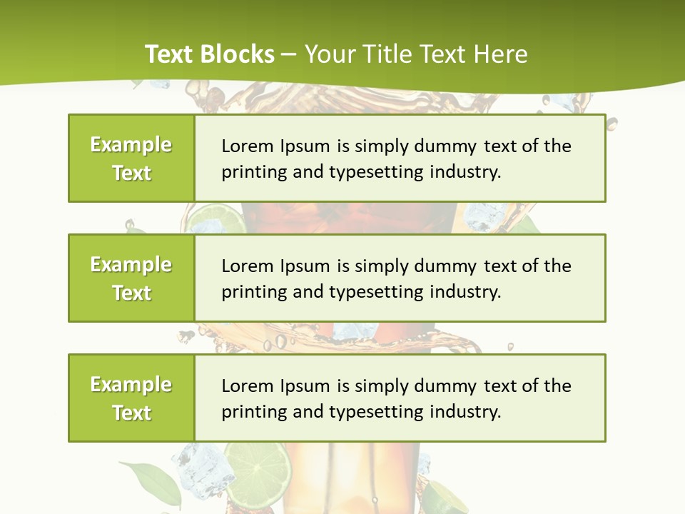 Mint Berry Drink PowerPoint Template
