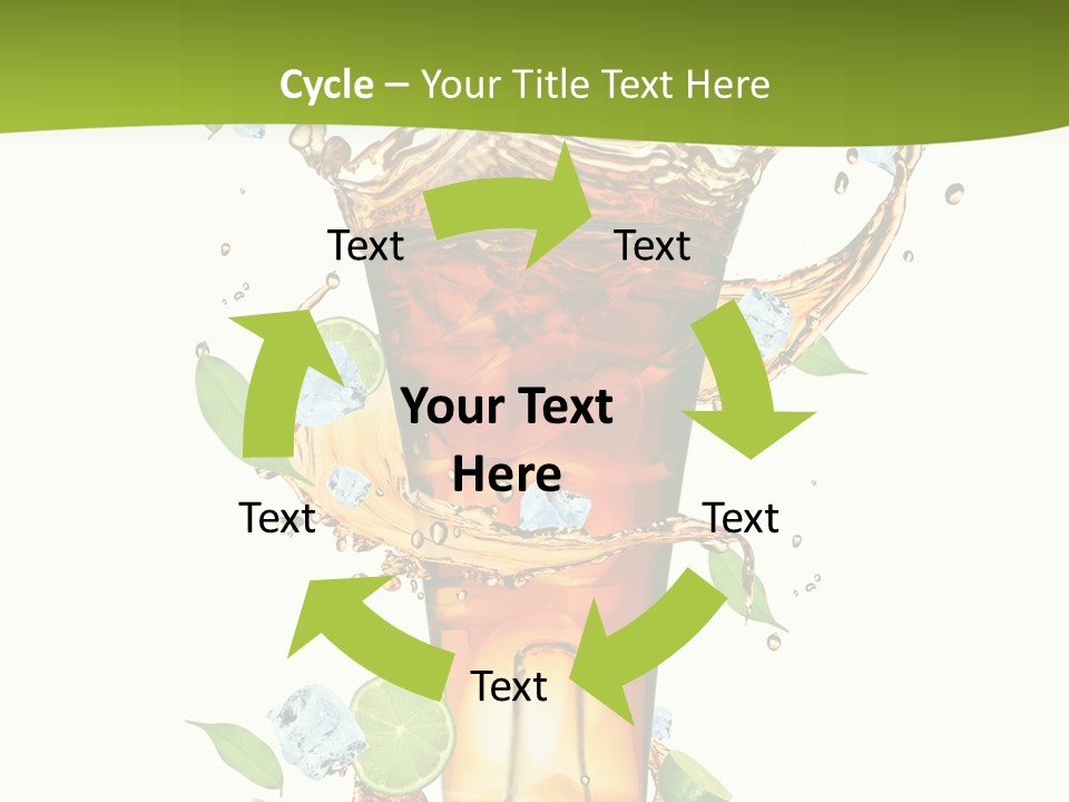 Mint Berry Drink PowerPoint Template