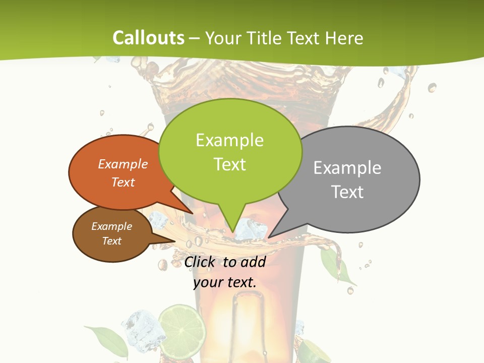 Mint Berry Drink PowerPoint Template