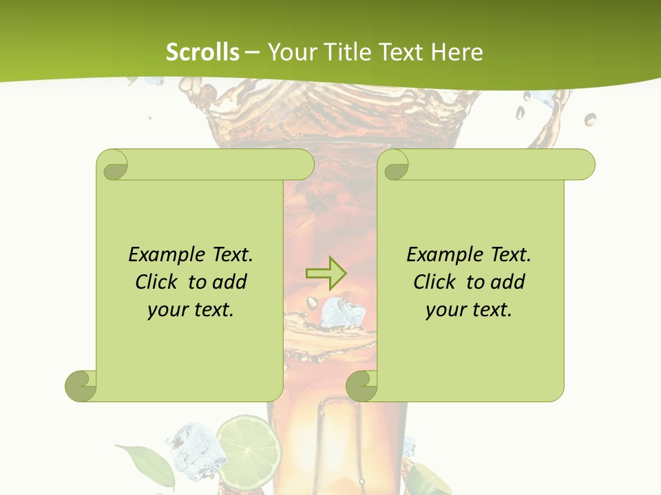 Mint Berry Drink PowerPoint Template