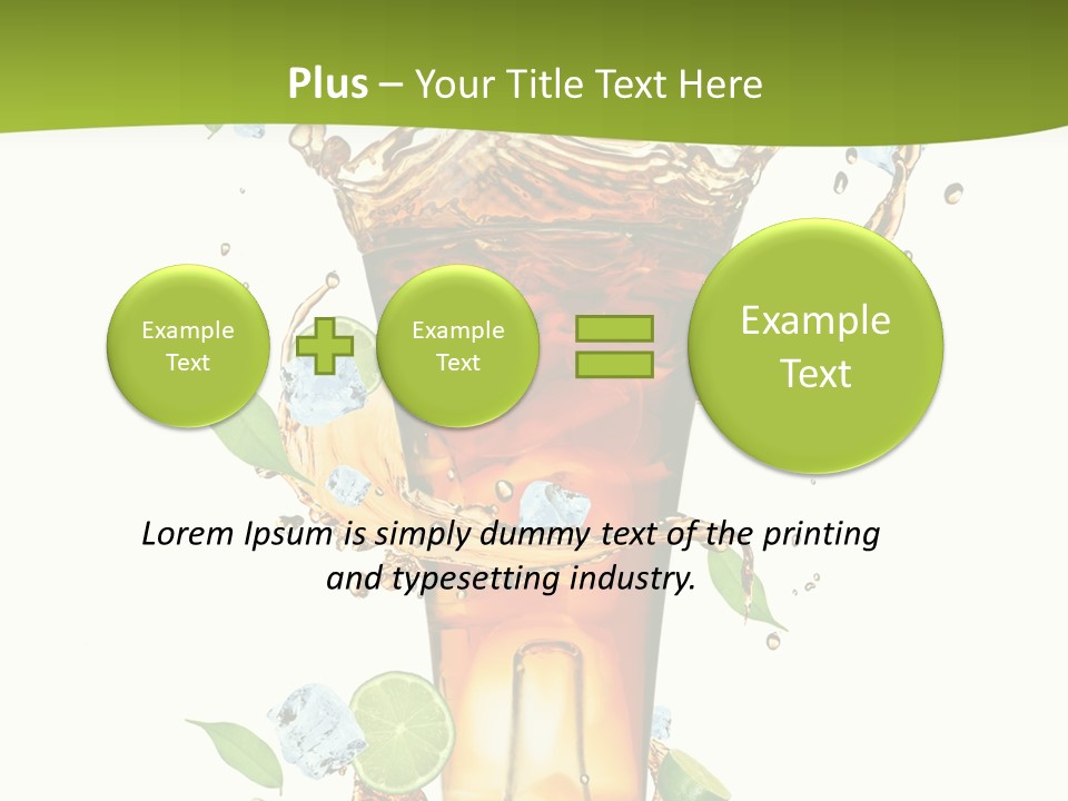 Mint Berry Drink PowerPoint Template