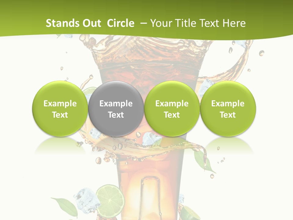 Mint Berry Drink PowerPoint Template