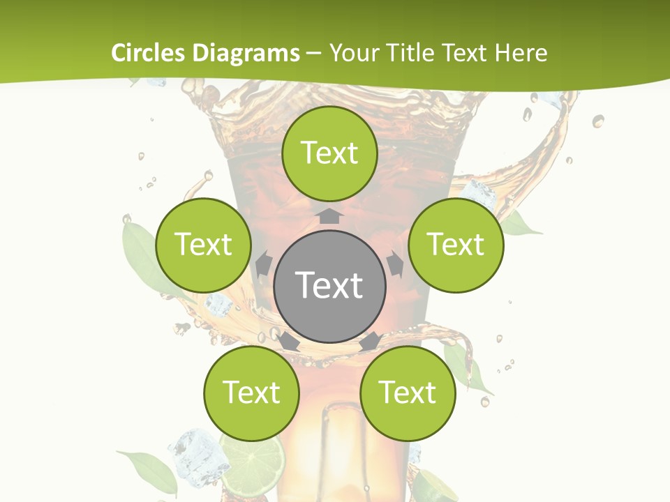 Mint Berry Drink PowerPoint Template