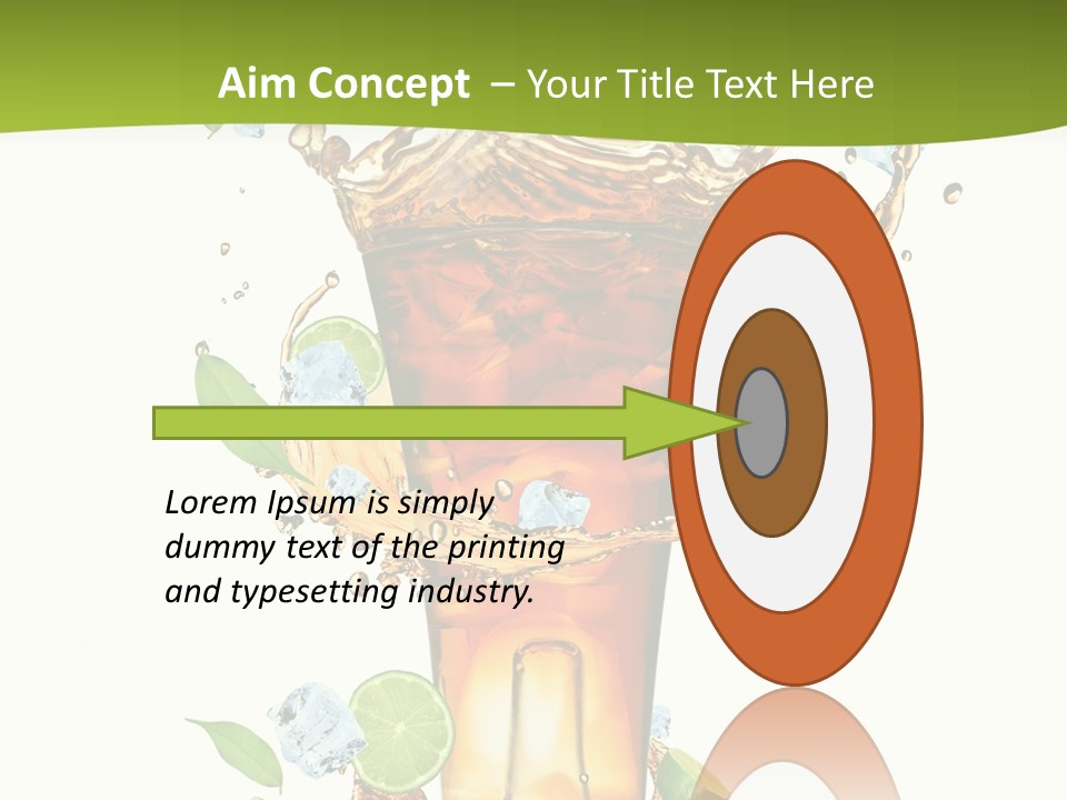 Mint Berry Drink PowerPoint Template