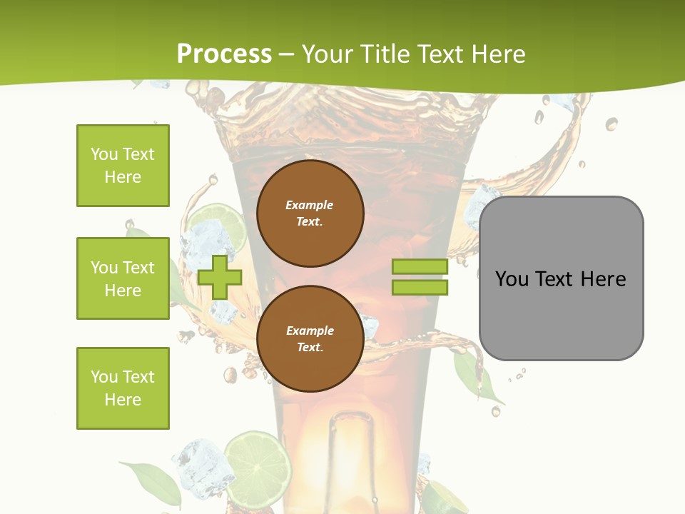 Mint Berry Drink PowerPoint Template