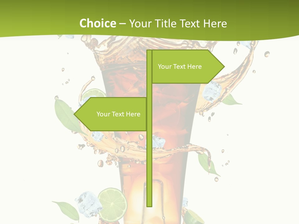 Mint Berry Drink PowerPoint Template