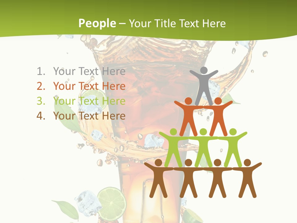 Mint Berry Drink PowerPoint Template