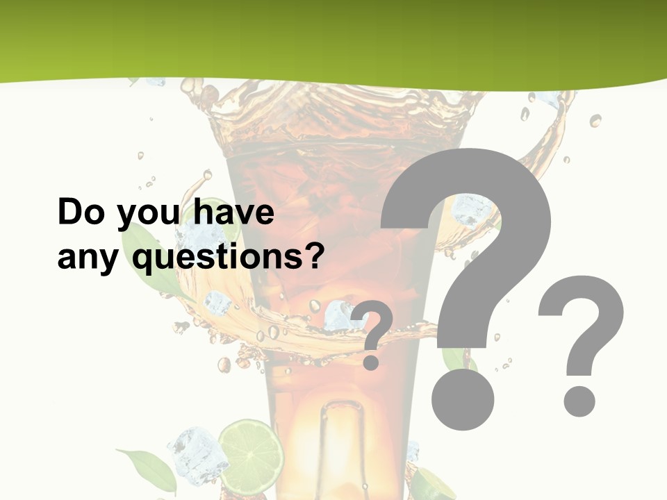 Mint Berry Drink PowerPoint Template