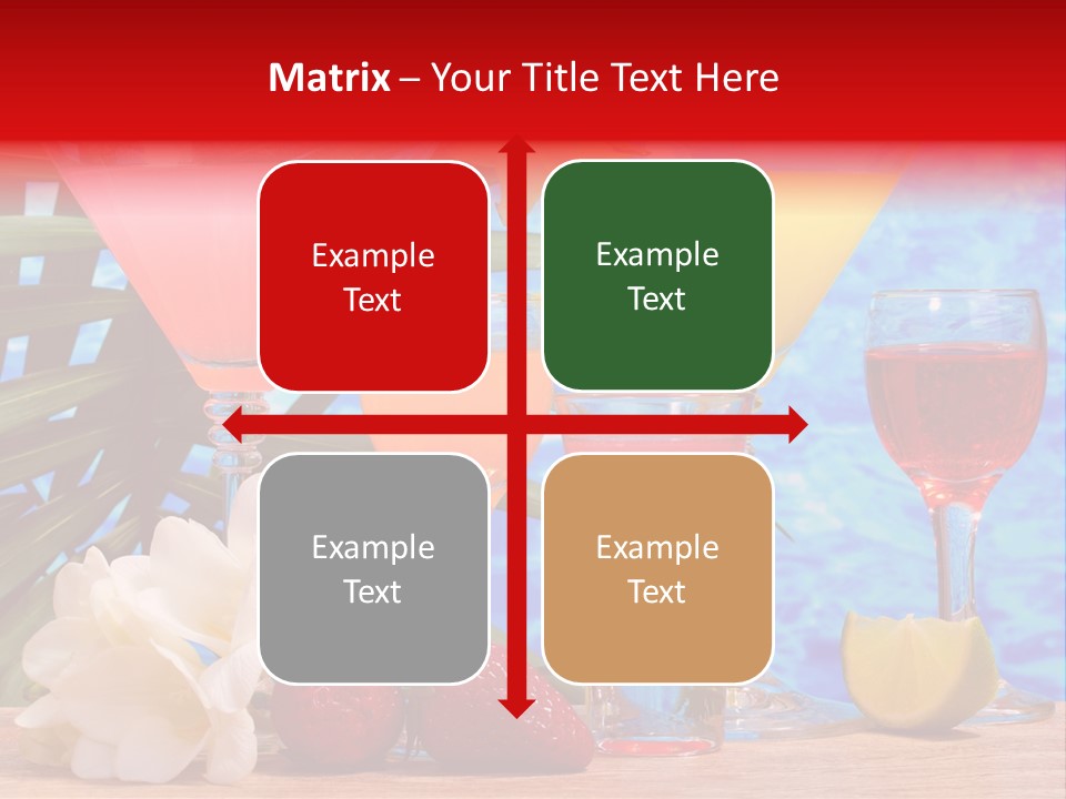 Assortment Beverage Cocktail PowerPoint Template