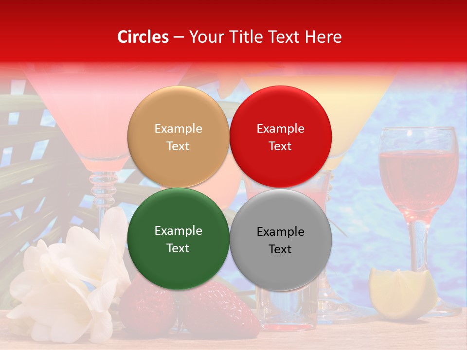 Assortment Beverage Cocktail PowerPoint Template