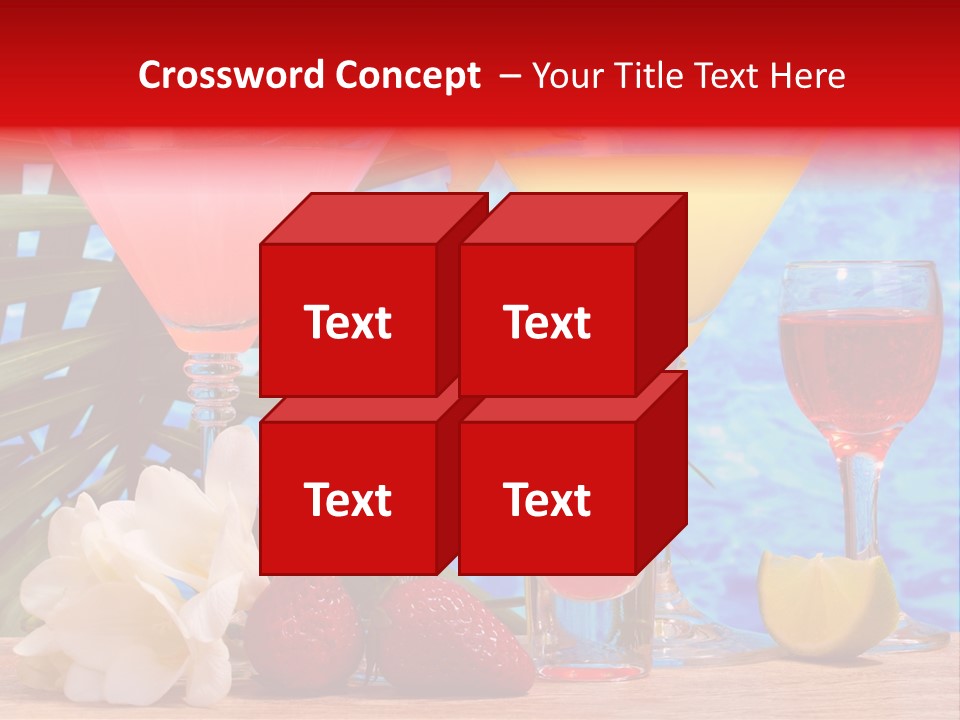 Assortment Beverage Cocktail PowerPoint Template