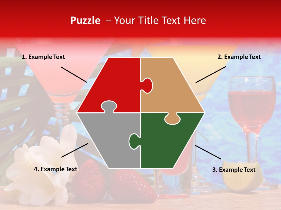 Assortment Beverage Cocktail PowerPoint Template