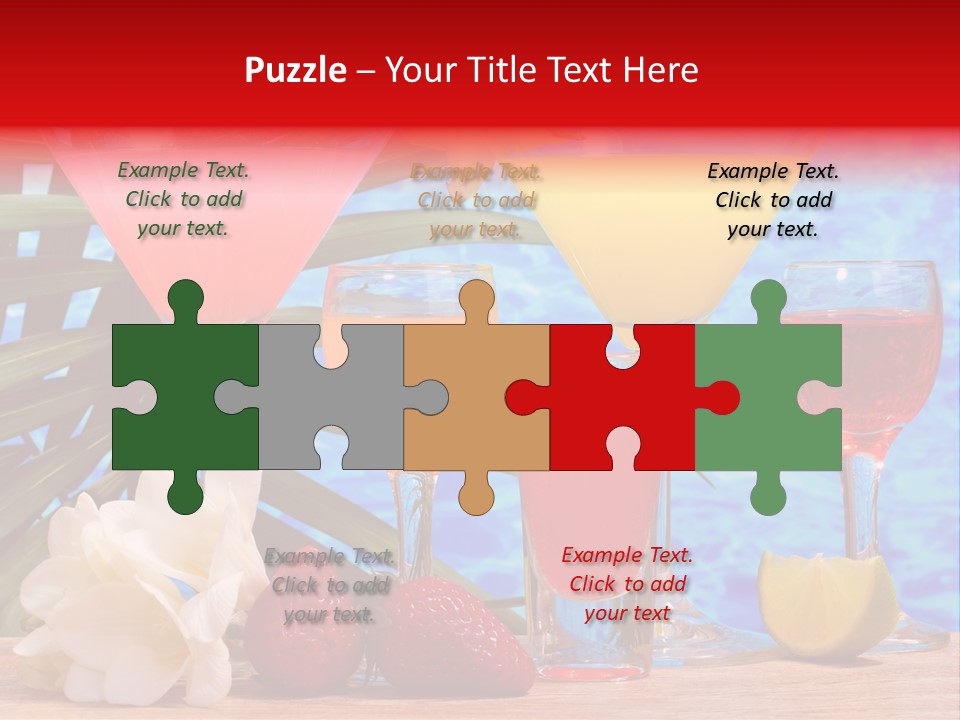 Assortment Beverage Cocktail PowerPoint Template