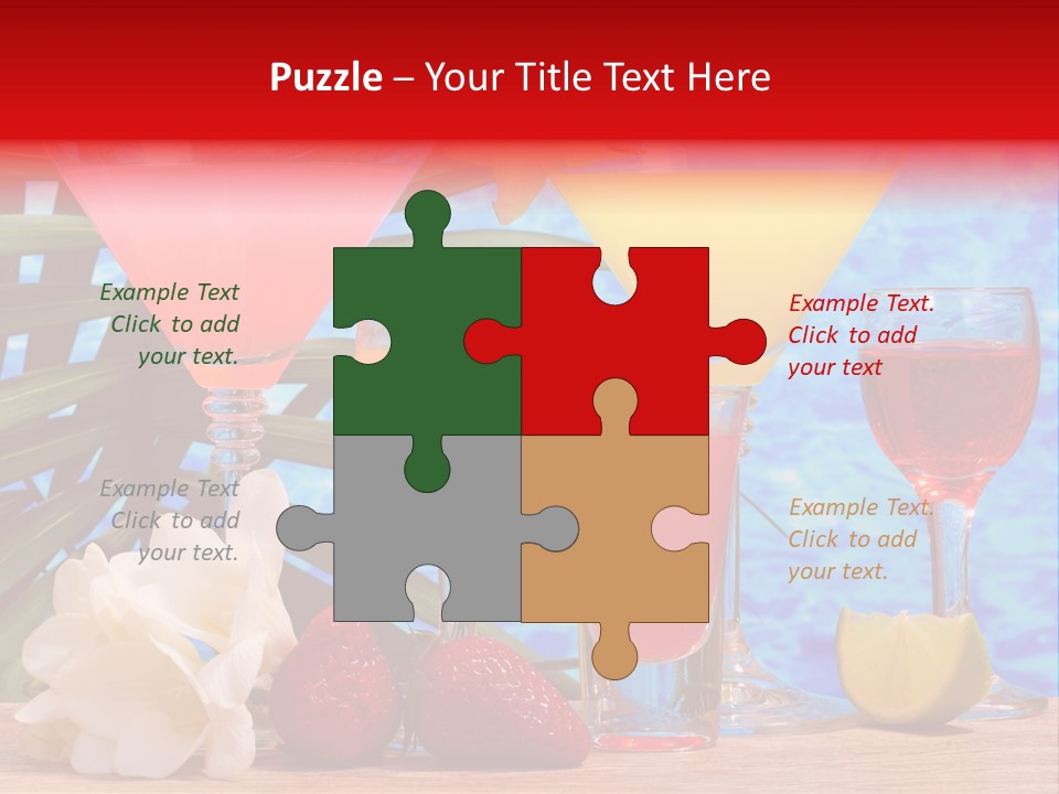 Assortment Beverage Cocktail PowerPoint Template