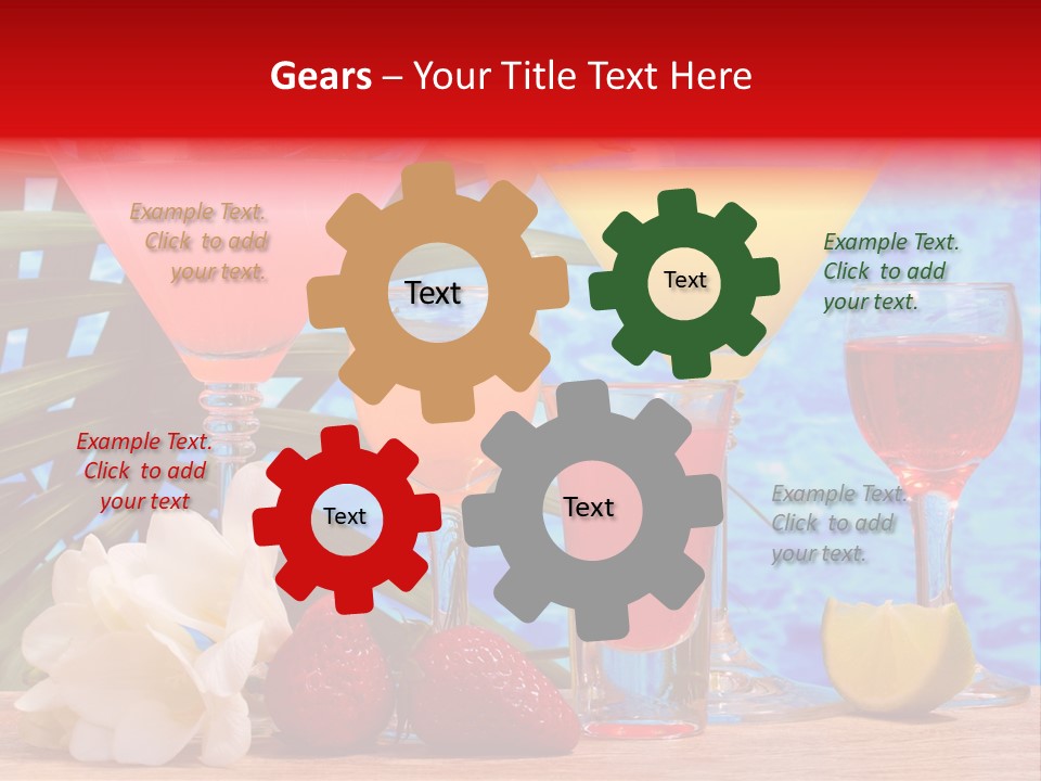 Assortment Beverage Cocktail PowerPoint Template