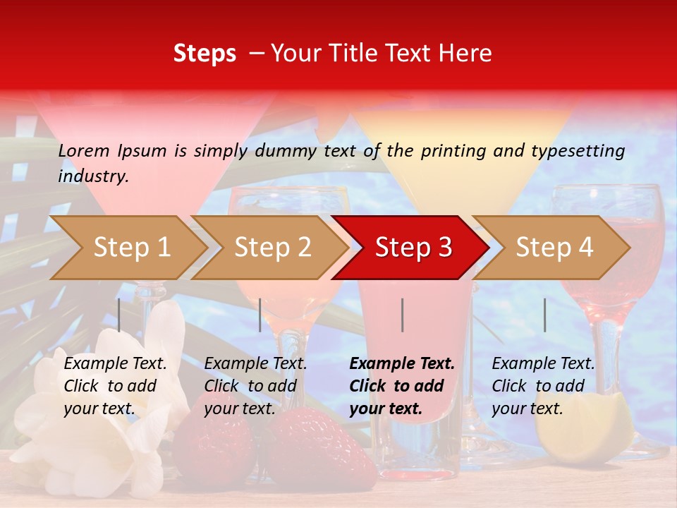 Assortment Beverage Cocktail PowerPoint Template