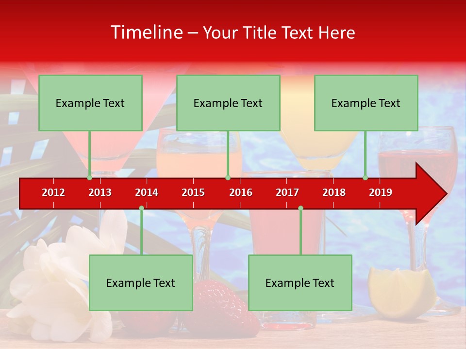 Assortment Beverage Cocktail PowerPoint Template