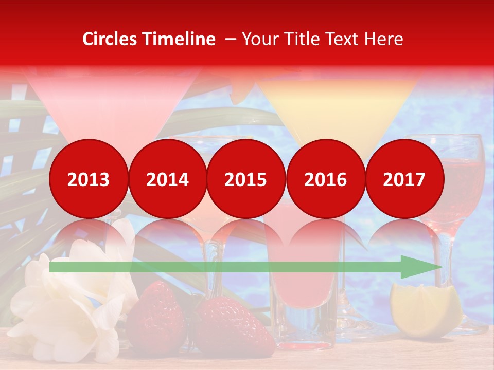 Assortment Beverage Cocktail PowerPoint Template