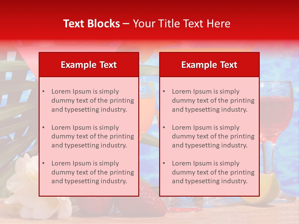 Assortment Beverage Cocktail PowerPoint Template