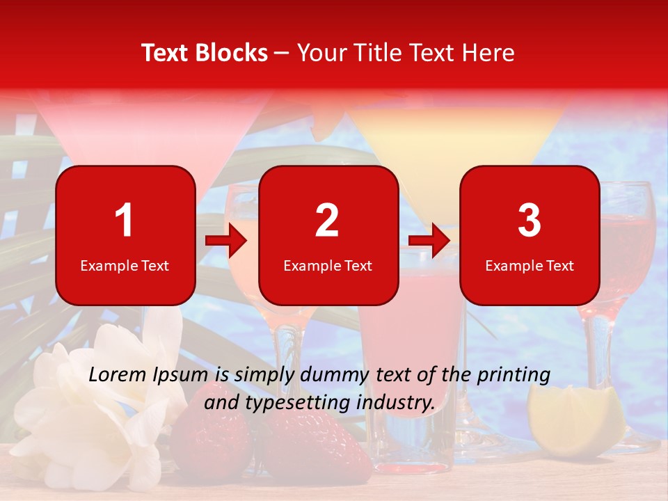 Assortment Beverage Cocktail PowerPoint Template