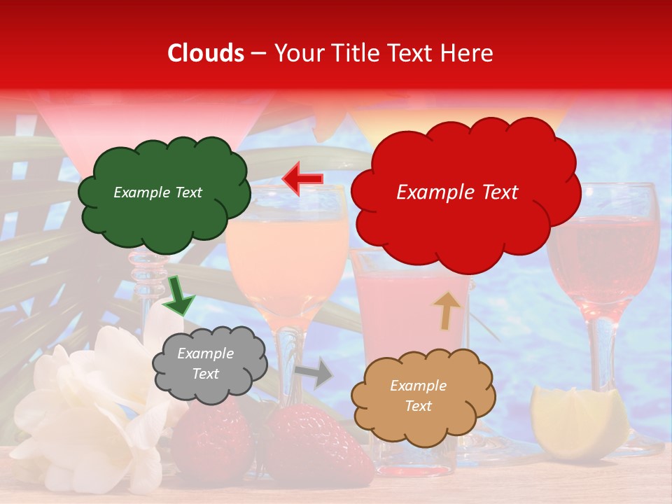 Assortment Beverage Cocktail PowerPoint Template