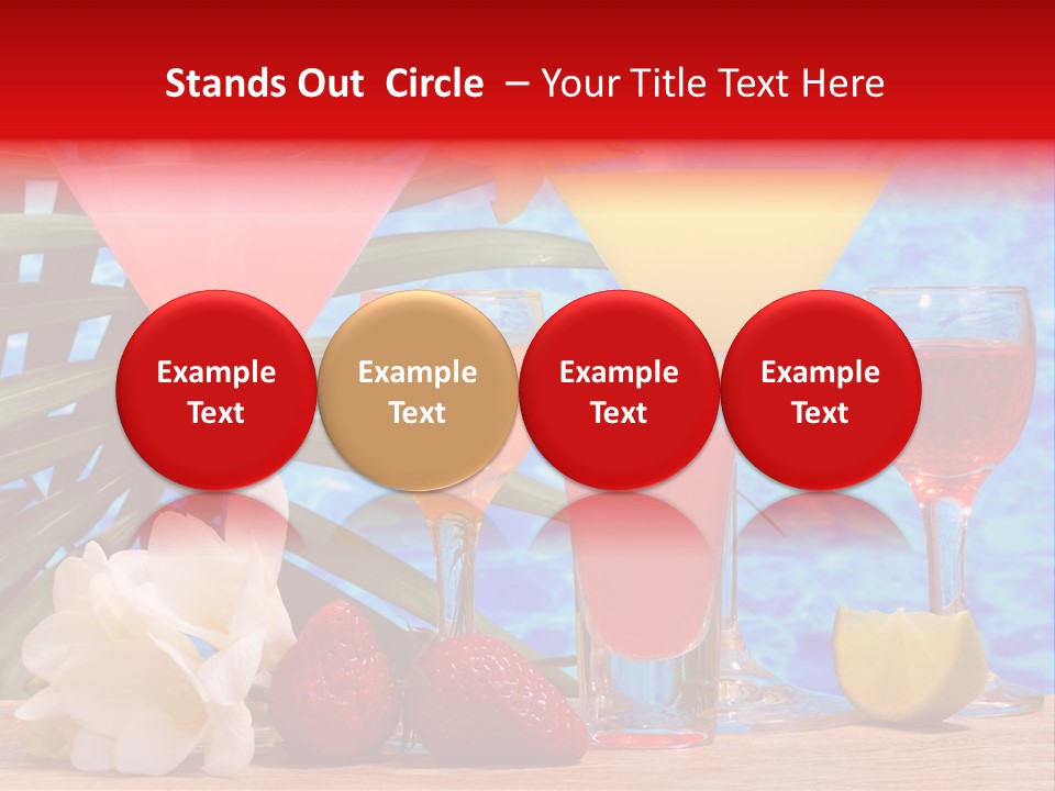 Assortment Beverage Cocktail PowerPoint Template