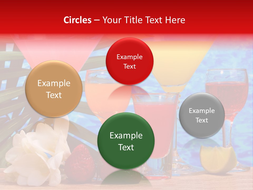 Assortment Beverage Cocktail PowerPoint Template