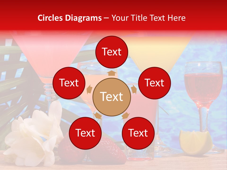 Assortment Beverage Cocktail PowerPoint Template