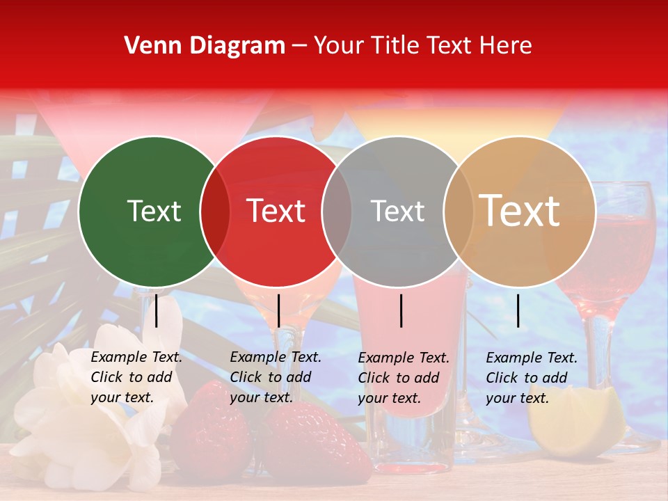 Assortment Beverage Cocktail PowerPoint Template