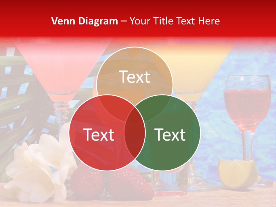 Assortment Beverage Cocktail PowerPoint Template