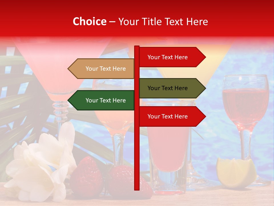 Assortment Beverage Cocktail PowerPoint Template