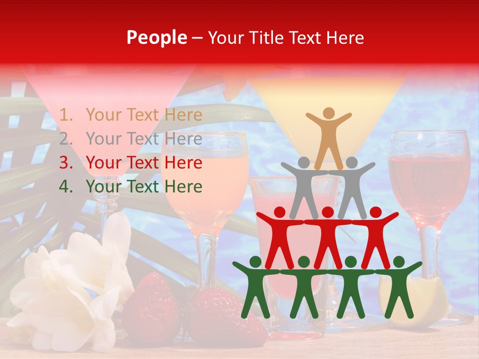 Assortment Beverage Cocktail PowerPoint Template