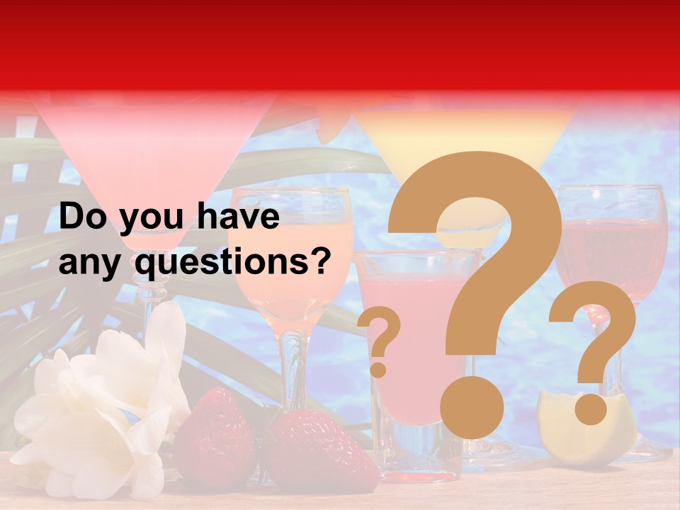 Assortment Beverage Cocktail PowerPoint Template